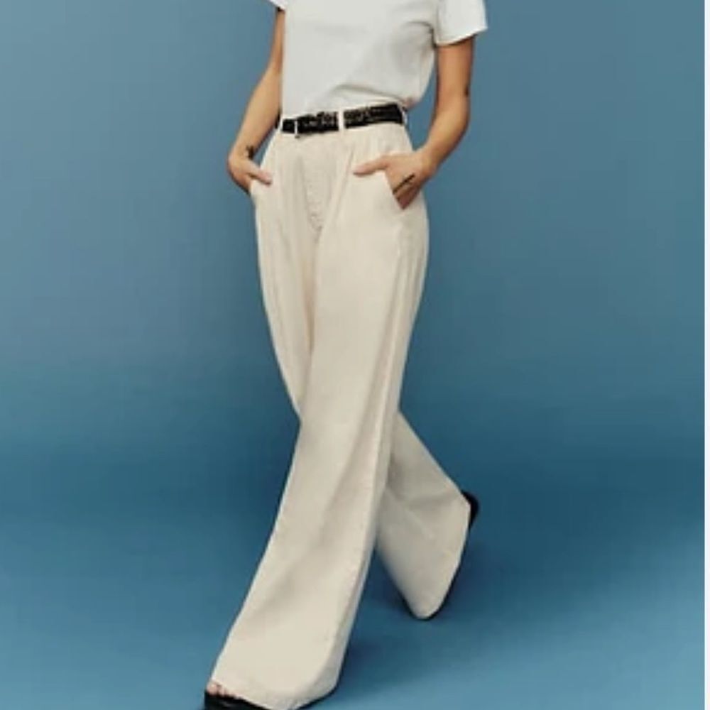Reformation Cream Trousers size 12 NWT $218